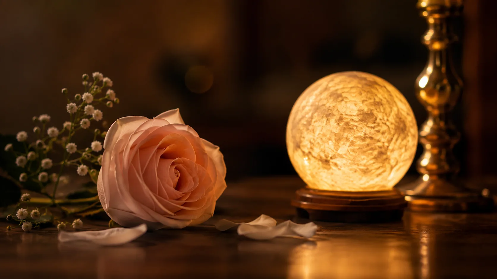 Symbolic still life representing Venus and Jupiter in marriage astrology