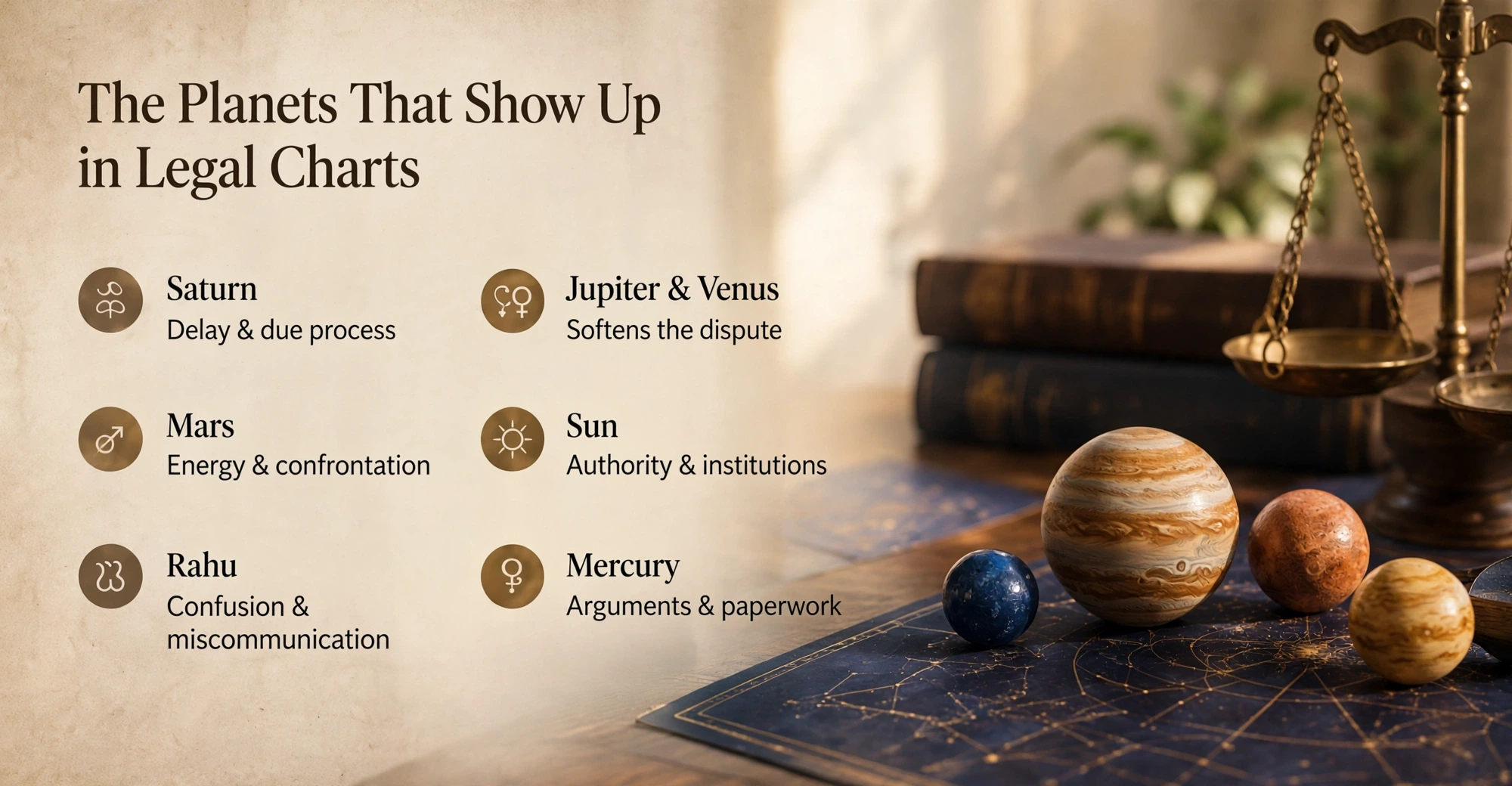 Planets traditionally considered in Vedic astrology legal charts