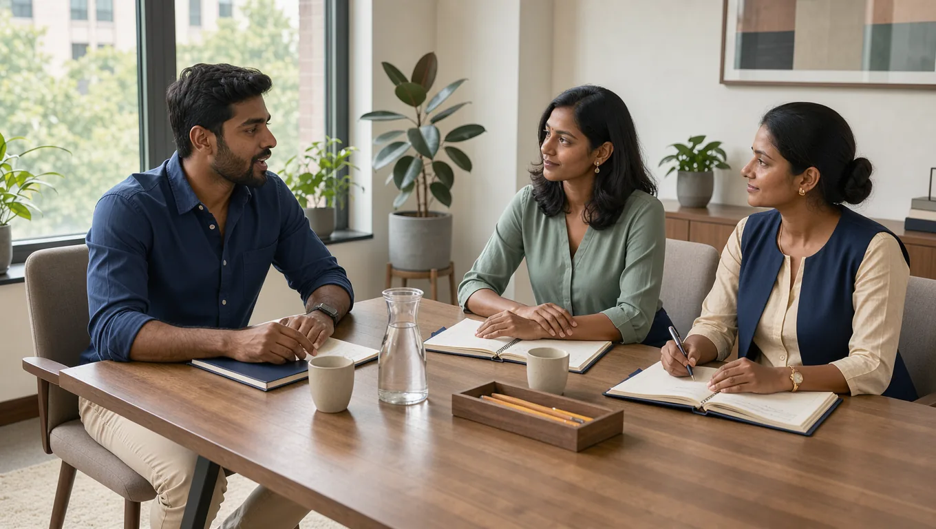 Indian professionals showing empathy, listening and emotional intelligence
