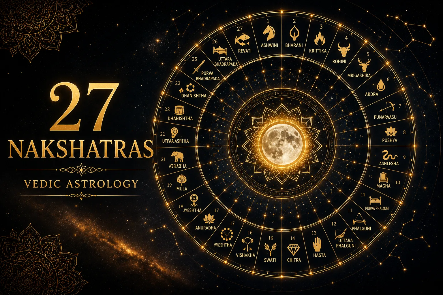 Nakshatras Explained: The 27 Lunar Mansions of Vedic Astrology