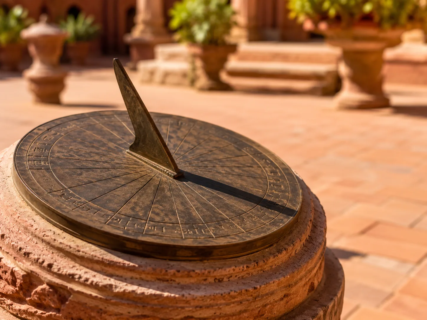 Sundial representing how Rahu Kaal is tracked across daylight hours