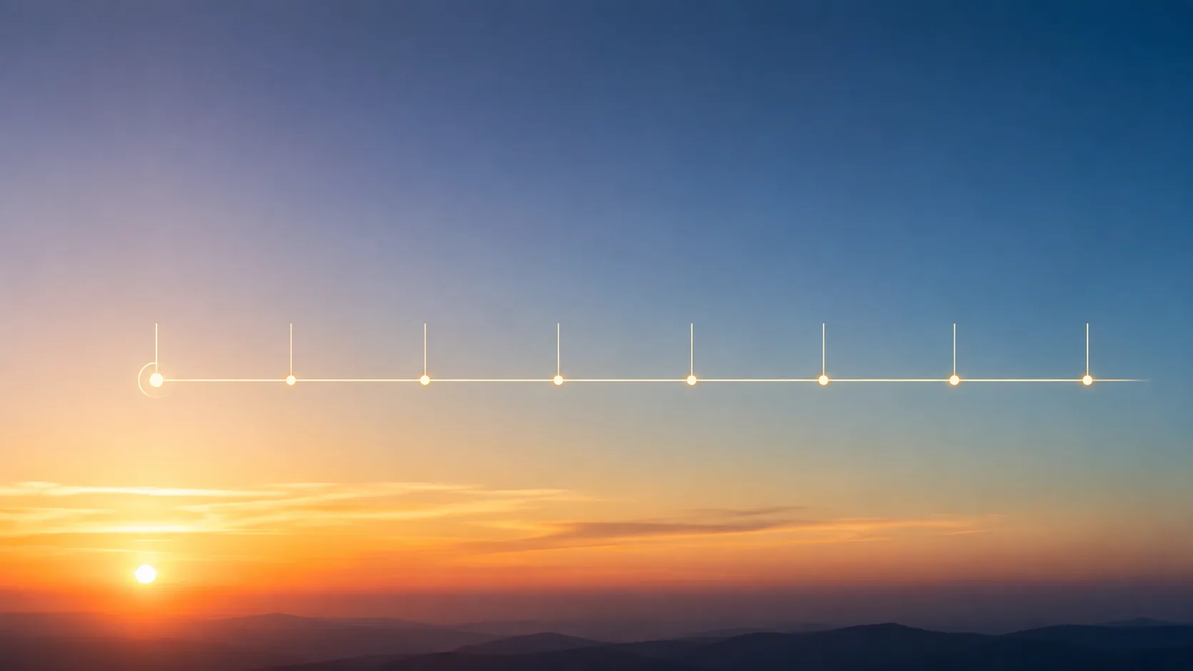 Visual representation of daylight hours divided into segments for Rahu Kaal calculation