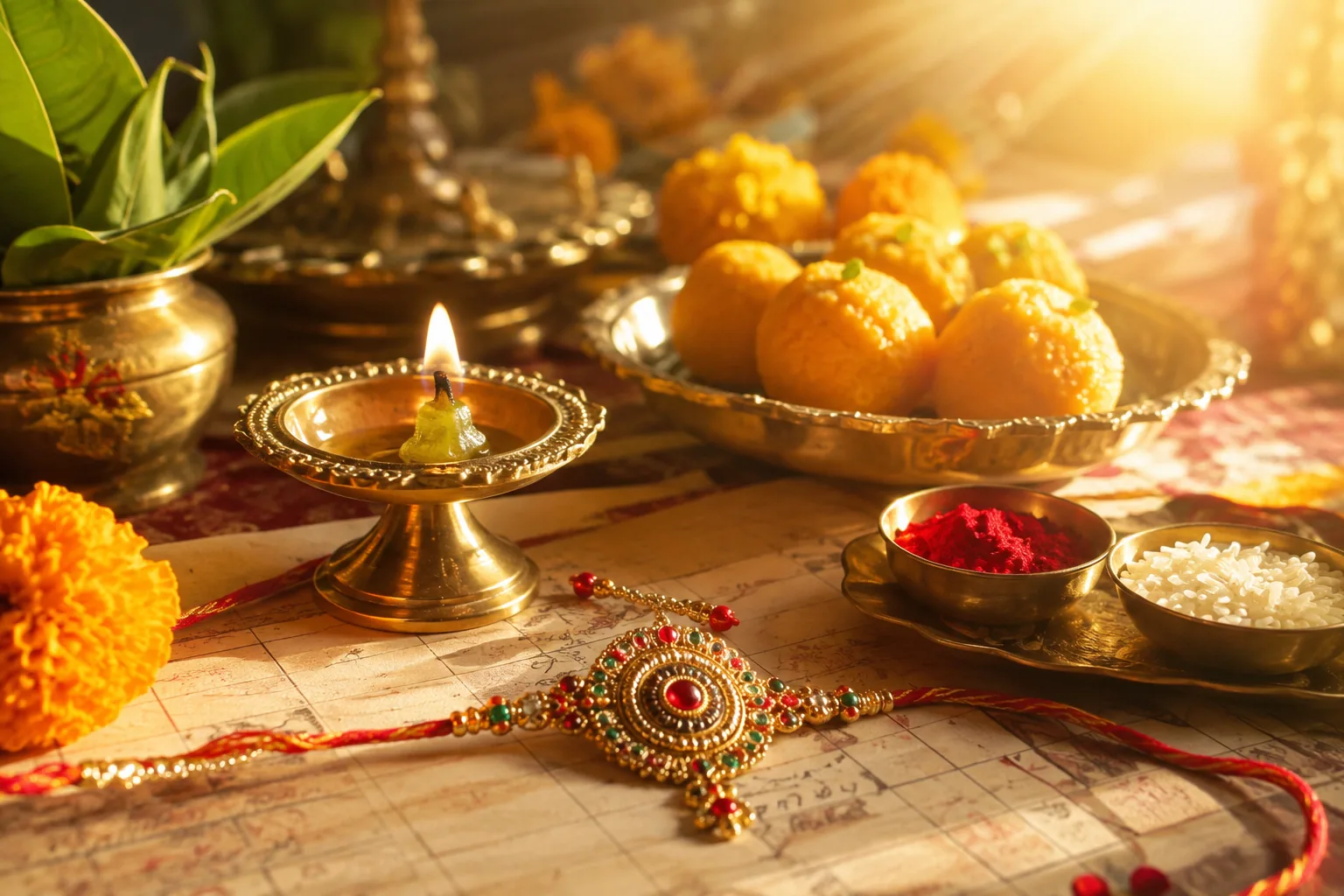 Raksha Bandhan 2026 Shubh Muhurat and Rakhi ceremony items