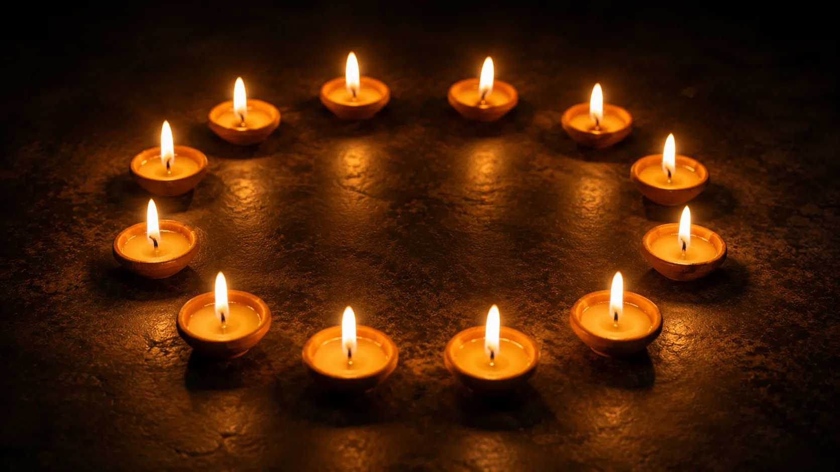 Twelve elements arranged in a circle, representing the twelve houses of a Kundli