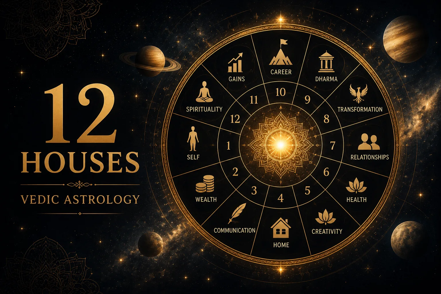 The 12 Houses in Vedic Astrology: Insights into Your Life