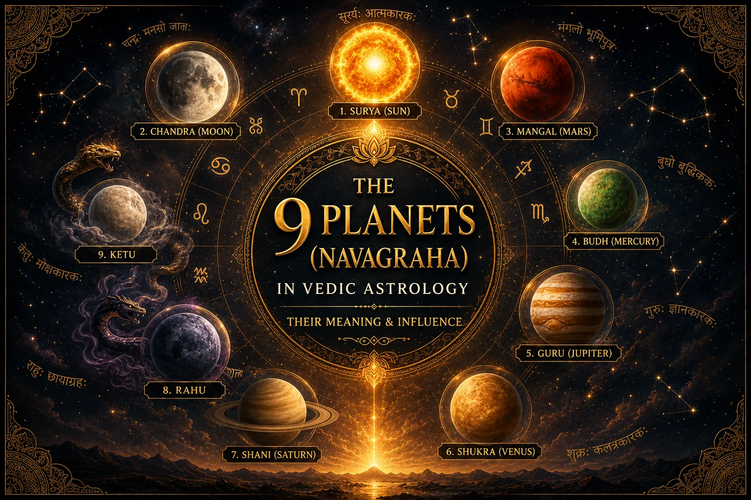 The 9 Planets (Navagraha) in Vedic Astrology: Meaning and Impact